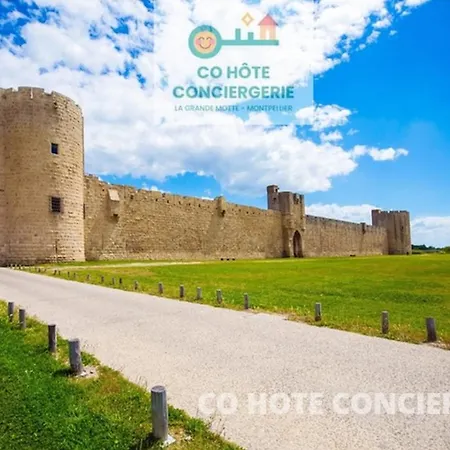 New Le Moon Beach-terrasse-piscine-garage-bord De Mer-cohoteconciergerie Motte *
